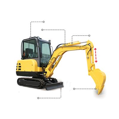 China Construction Digging/Digging Machinery 2.5 Ton Excavator With Rubber Track Mini Excavator U25 Garden Small for sale