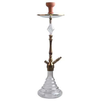 China Double Stainless Steel Pipe Copper Stainless Steel Hookah Hookah Steamer Set S-7003 for sale