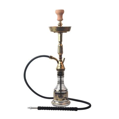 China Zinc Medium Size Gold Hookah Vapor Egypt Style Hookah Accessories Hookah Shisha Set Z-9024 for sale