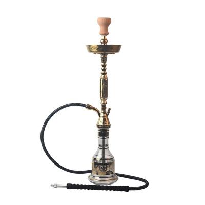 China Zinc Smoking Maker Handmade Shisha Set Gold Hookah Vapor Egypt Style Shisha Hookah Set Z-9025 for sale