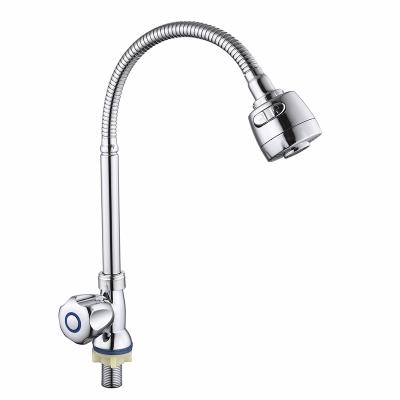 China Other Customized Zinc Alloy Single Hole Kitchen Faucet With Swivel Spout Faucet In Kitchen for sale