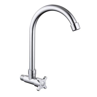 China Thermostatic Faucets Design Cheap Single Lever Plastic Handle Kitchen Sink Wall Mounted Faucet for sale