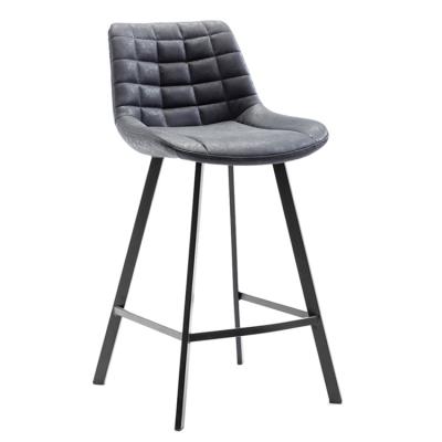 China Modern Home Furniture Vintage Leather Bar Stool Chairs High Metal Bar Stool Chair for sale