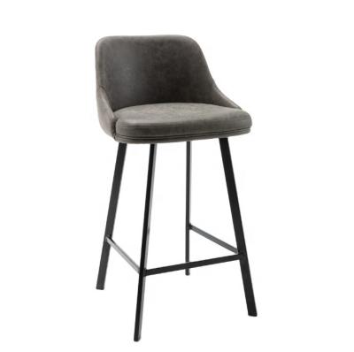 China 2021New Modern Home Furniture Vintage Leather Bar Stool Chairs High Metal Bar Stool Chair for sale