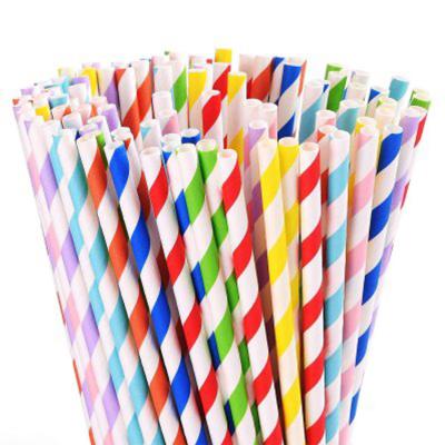 China Hot Sale Disposable Biodegradable Paper Milktea Environmental Friendly Drinking Straws for sale