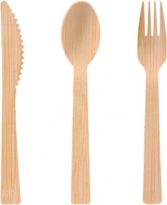 China Eco-Friendly Reusable Cutlery Disposable Hot Selling Travel Disposable Flatware Knife Fork Spoon Wooden Bamboo Set for sale