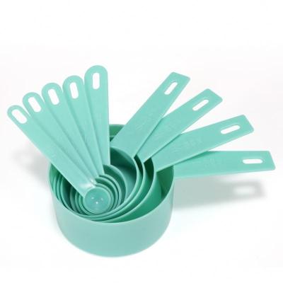 China Viable Hot Cooking Plastic Set of 9 Measuring Cups Measuring Tool Kitchen Tools Measuring Cups for sale