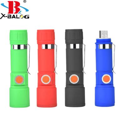 China USB Rechargeable Flashlight Daily Litting USB Charging Torch for sale