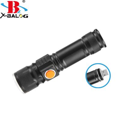 China USB Rechargeable Flashlight Daily Litting USB Charging Torch for sale