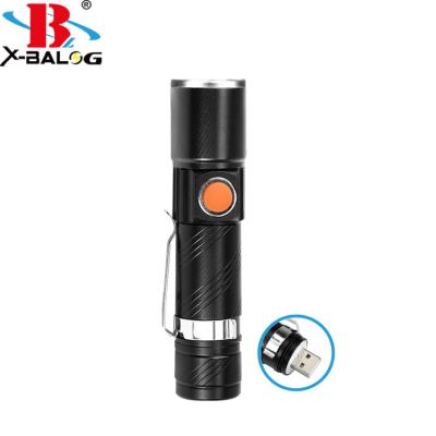 China USB Rechargeable Flashlight Daily Litting USB Charging Torch for sale