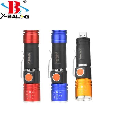 China USB Rechargeable Flashlight Daily Litting USB Charging Torch for sale