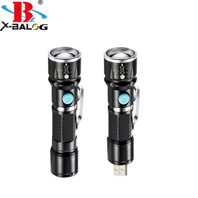 China USB Rechargeable Flashlight Daily Litting USB Charging Torch for sale