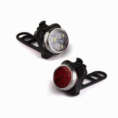 China USB Rechargeable Bike Light Set Super Smart Front Headlight And Rear LED Bicycle Lamp BL-018A for sale