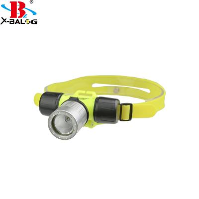 China 2019 popular xpe 1*18650 battery high power ipx8 high power diving professional led headlamp for sale