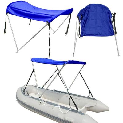 China Boat Sun Shade Protection Bimini Top Boats Polyester Oxford Aluminum Boat Dust Cover Kayak Pontoon Boat Cover V-Hull for sale