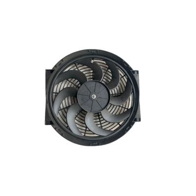 China Curved Blades 14 Inch 12 Volt Car Fan 120w Radiator Fan Brushes Condenser Fan Universal for sale