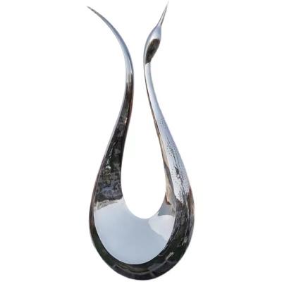 China Europe Simple stainless steel abstract sculpture for garden for sale