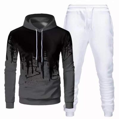 China 2 Piece Breathable High Quality Running Casual Hoodies For Winter Sportswear Mens Tracksuit Mens Hoodies Set for sale