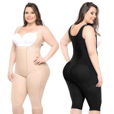 China Antibacterial Shapewear Knee Length With Open Crotch Shaper Lingerie Full Body Crotchless Jumpsuit for sale