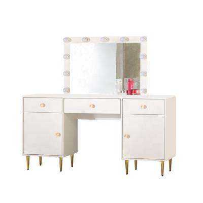 China Hot Sale Color Hollywood Vanity Makeup Whiteboard Storage with LED Mirror Wholesale for sale