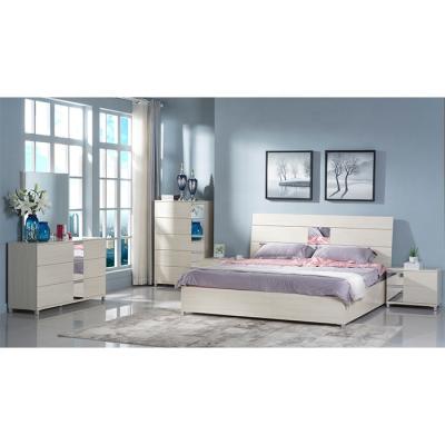 China American Contemporary Cheap White King Size Bed Set Storage Style Maple With Mirror Decoration Bedroom for sale