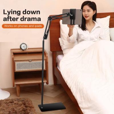 China Adjustable hot sale universal fold flexible adjustable aluminum mobile holder tablet stand floor phone holder for iPad for sale