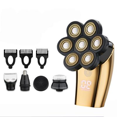 China China Export Wholesale Seven Blade Washable Rechargeable Rotary Head Portable Hanging Electric Shaver for sale