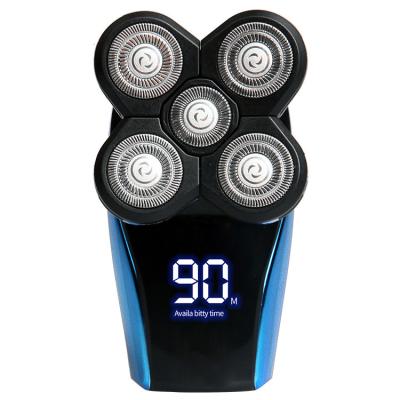 China Five Blades Wholesale Price Custom Black Outlet Blue Rechargeable Suspension Five In Electric Shaver For Boys for sale