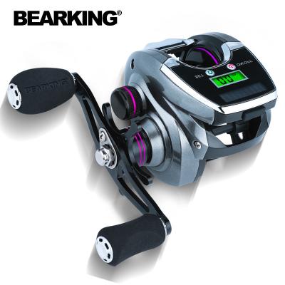 China 8.0:1 6+1BB LEFT HAND BEARKING Fishing Reel 10KG Power Low Profile Baitcasting Line Meter Fishing Tackle Speed ​​With Digital Display for sale