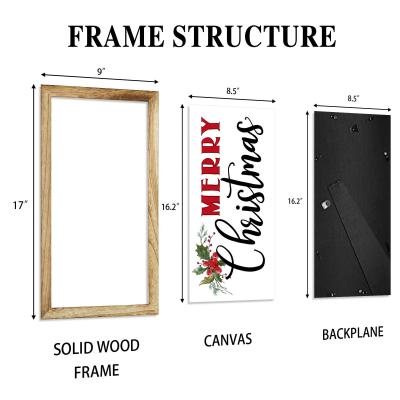 China 13 Designs Modern Interchangeable Seasonal Home Decor Wall Home Sign With Rustic Wood Hanging Frame for sale