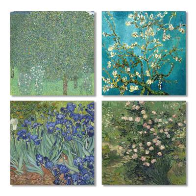 China Waterproof+ECO-Friendly four pieces of simple style home wall decoration flowers and plants frame painting 30*30 for sale