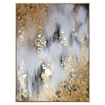 China Abstract Gold Leaf Abstract Oil Painting For Modern Living Room Decoration for sale