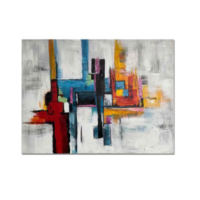 China Eco-friendly Warm Colorful Abstract Gallery Design Handmade Oil Painting Canvas Wall Art For Home Decoration for sale