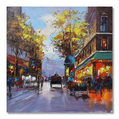 China Waterproof+ECO-Friendly Impressionist New York Street Knife Wall Painting Cityscape Wall Art Oil Painting for sale