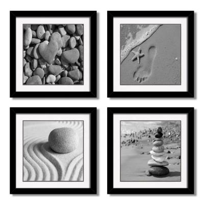 China Environmental Materials Beach Theme 4 Seascape Framed Painting And Home Wall Decoration Painting for sale