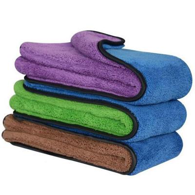 China Car Care Cleaning Double Sided Coral Microfiber Fleece Car Wash Towel, Suitable Size 40*40cm and Thicker 720gsm for sale