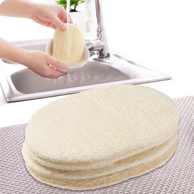 China Greener Non-Scratch Oil Dish Scrubbers Eco-Friendly Non-Stick Natural Loofah Sponge Greener Clean Durable Brush for sale