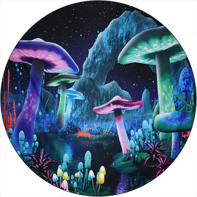 China Stars Snail Fantasy Plants And Leaves Microfiber Round Beach Towel Mushroom And Beach Towel Trippy Viable Moon Towel for sale