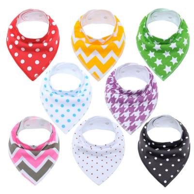 China Amazon Hot Selling Antibacterial Knit Cotton Colorful Gift Set For Drooling and Teething Baby Bandana Bibs Baby Bibs for sale