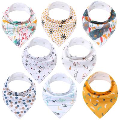 China Amazon Best Seller Antibacterial Baby Bibs Organic Cotton Baby Bandana Drool Bibs for Drooling and Teething for sale