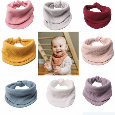 China Breathable Baby Saliva Towel Double Layer Gauze Muslin Baby Towel Pancake Bib Washable Baby Wrap Baby Saliva Towel for sale