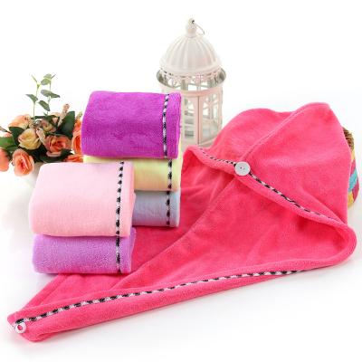 China Wholesale Custom QUICK DRY Microfiber Hair Turban Wrap Quick Dry Towel For Girls/Women for sale