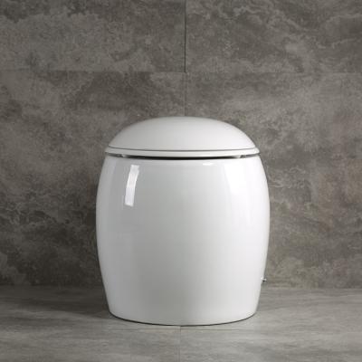 China Double-flow Bathroom Ceramic One-piece Pulse Induction European Toilet Commode for sale