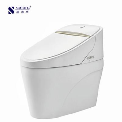 China Double-Flow Smart Foshan WC One-piece Toilet With Remote Control for sale