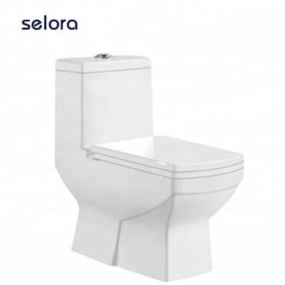 China Middle East Popular Chinese Double-flush Bathroom One-piece Toilet Commode With Bidet for sale