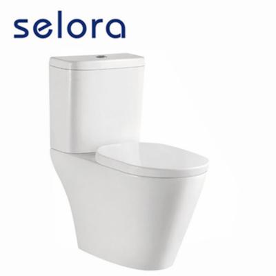 China Cheap Double-Flux 2003R Ceramic Two Piece Strap 100mm Siding In Siphonic Toilet for sale