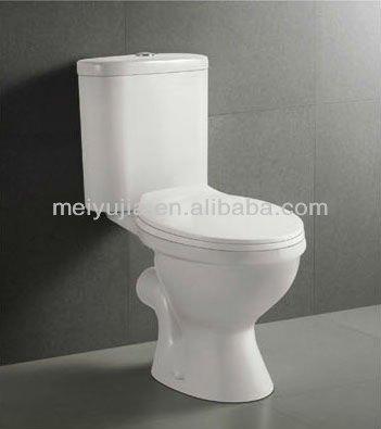 China Double-flow Foshan Washdown Ware P Trap Ceramic Two Piece Sanitary Toilet With Seat Cover for sale