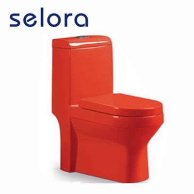 China Double-Flow 5002R Washdown / Siphonic Red Colored One Piece Bidet Toilet for sale