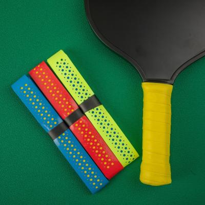 China Hot Selling Colorful Breathable Non-woven+polyurethane Pickleball Badminton Overgrip For Squash Racket for sale