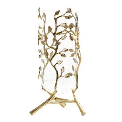 China Art Golden Branches Crystal Vases simple modern best-selling handcrafted for wedding decoration home decor accessories for sale